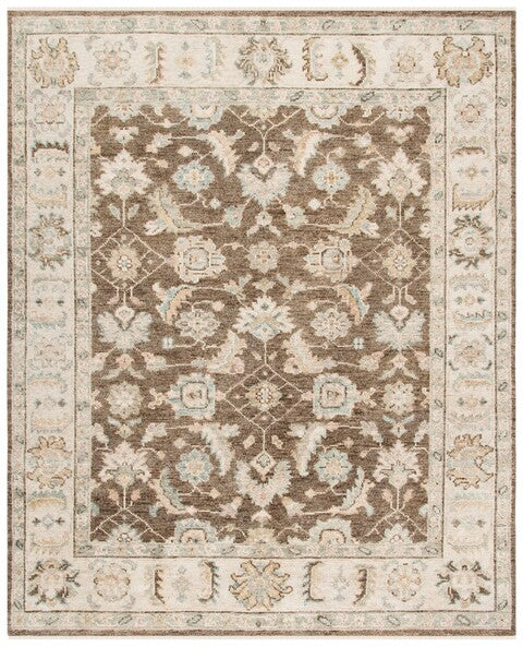 Samarkand Wool Rug in Beige and Brown