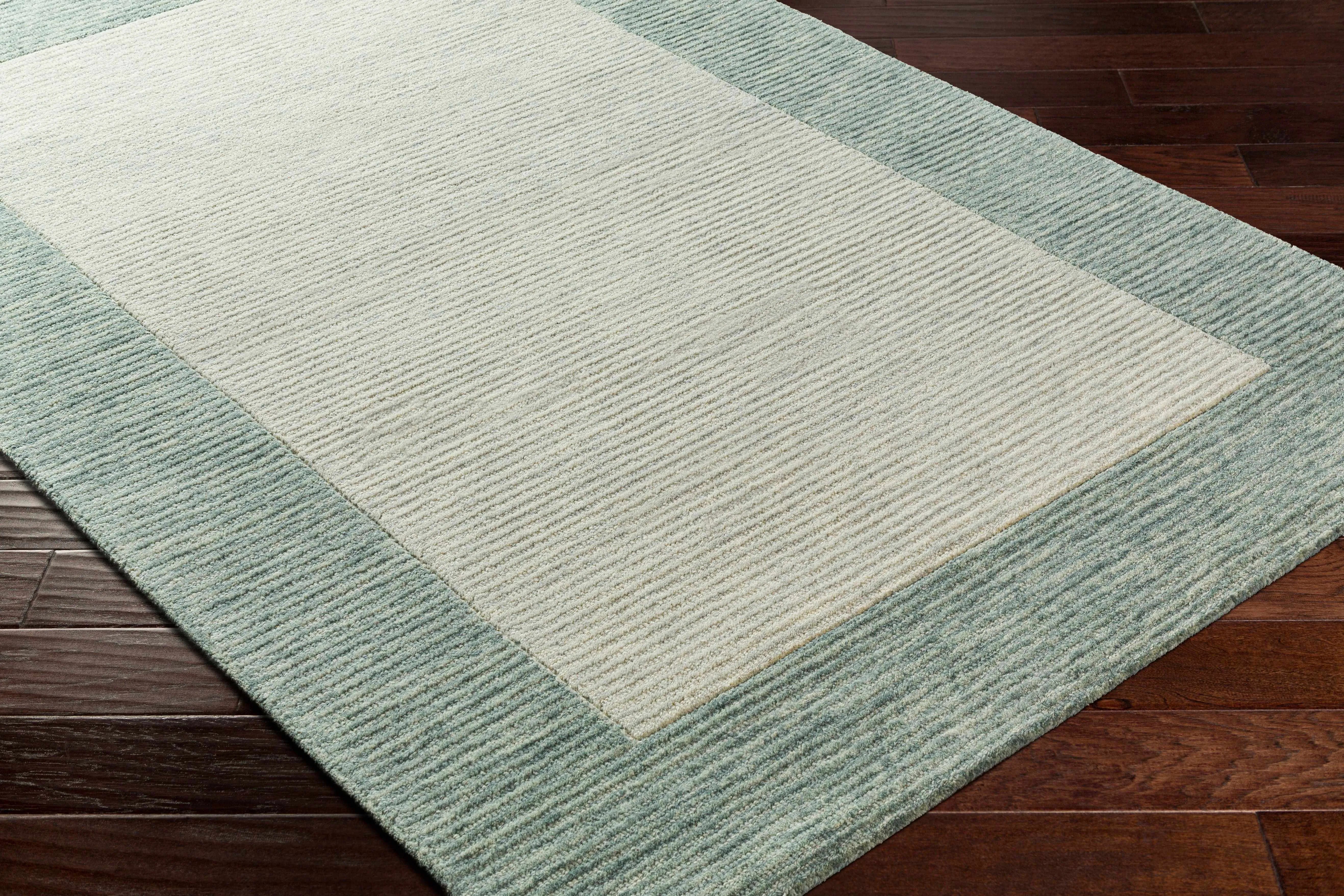 Amadi Green Wool Area Rug