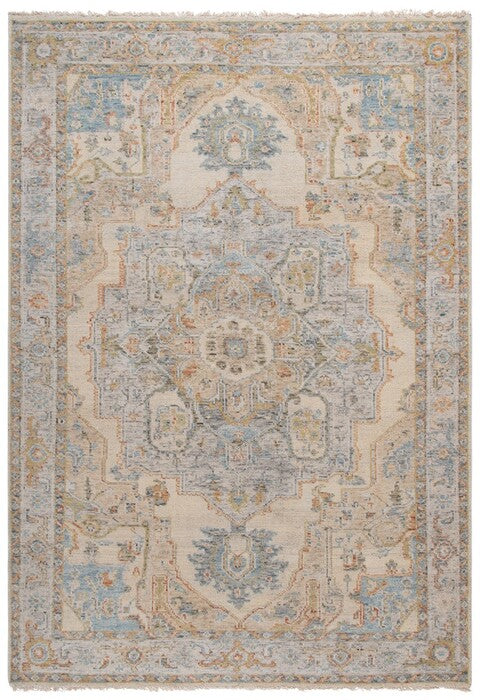 Sultanabad Wool Rug in Beige and Gray