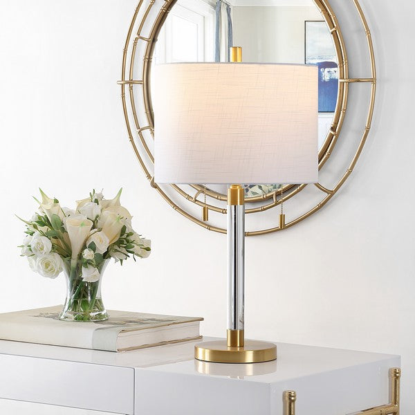 Bixby Column Table Lamp in Brass