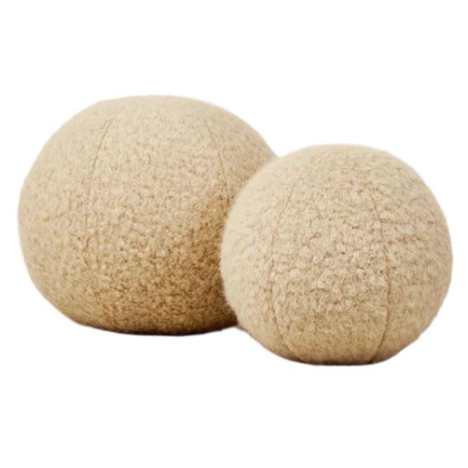 Teddy Sphere Pillow - Beige