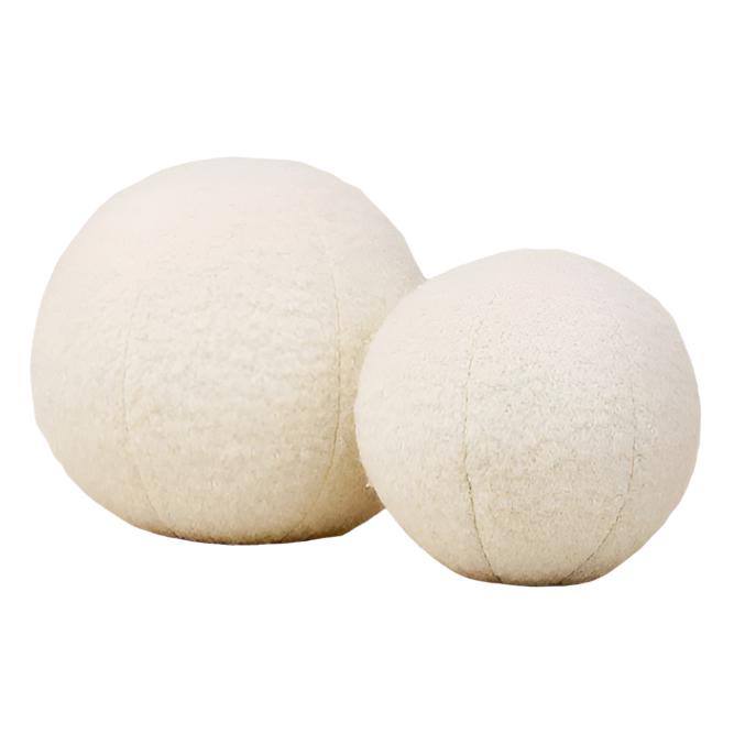 Teddy Sphere Pillow - Ivory