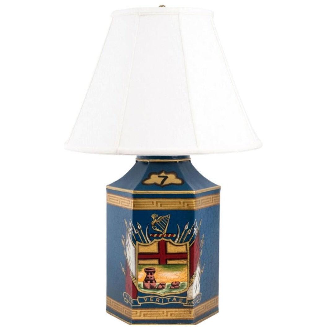 The Enchanted Home Regal Crest Chinoiserie Tole Table Lamp