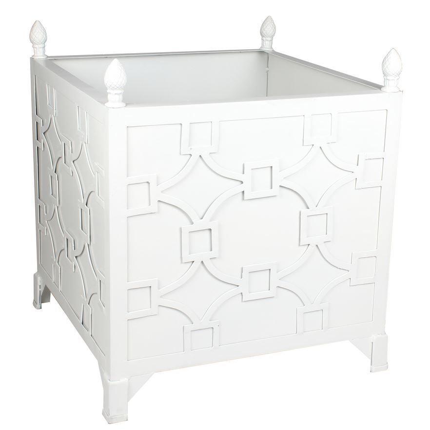 The Enchanted Home Ivory Fretwork Provence Outdoor Planter(2 Sizes)