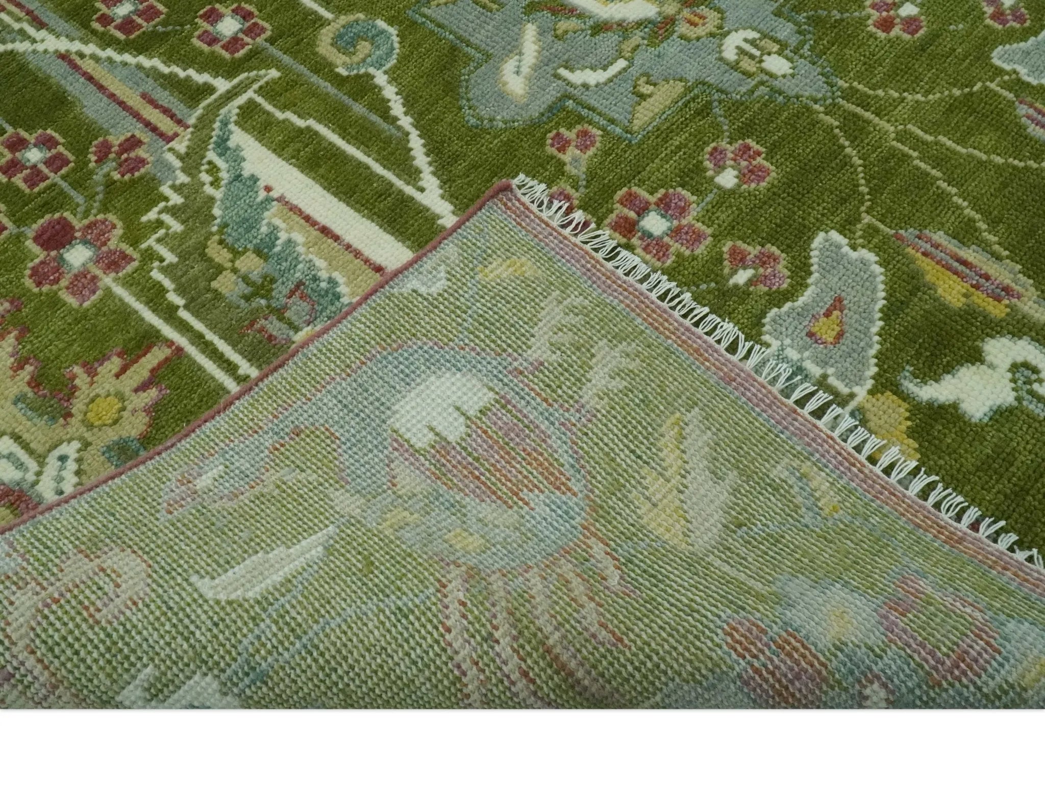 The Peacock Garden Bird Hand Knotted Custom Made Wool Area Rug