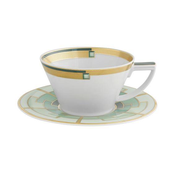 Vista Alegre Vista Alegre Emerald Tea Cup with Saucer