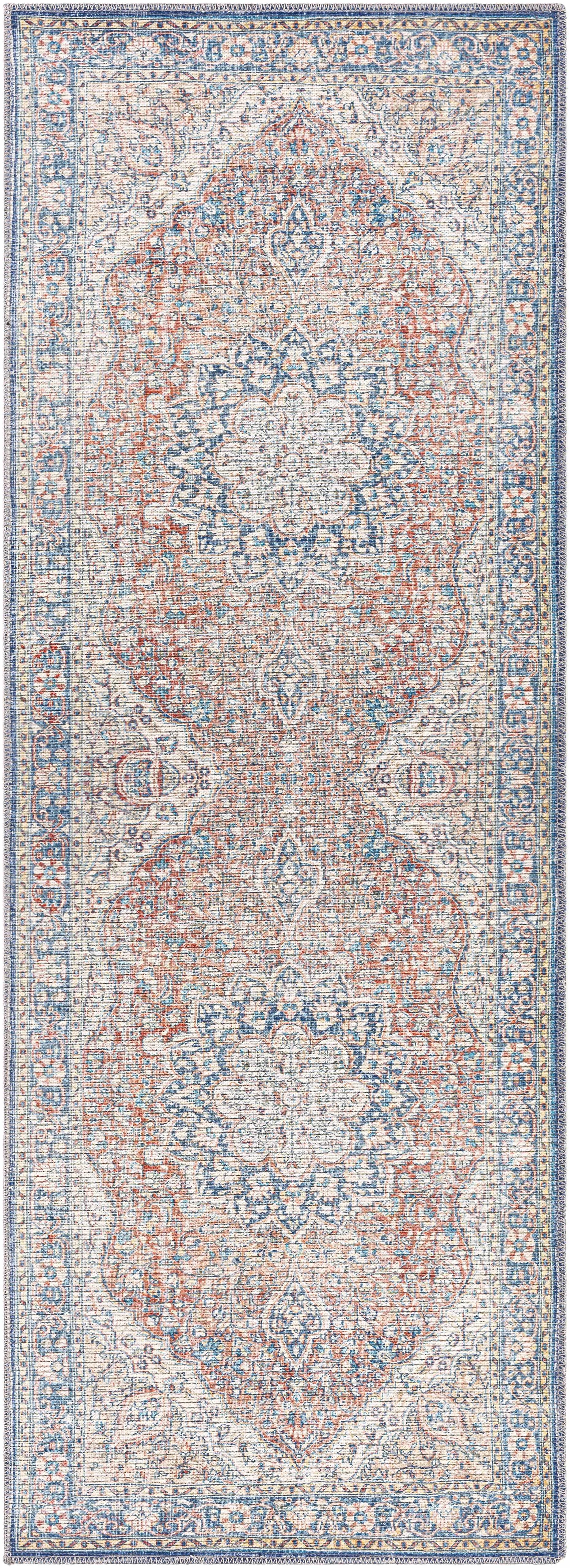 Wacousta Red&Blue Washable Rug