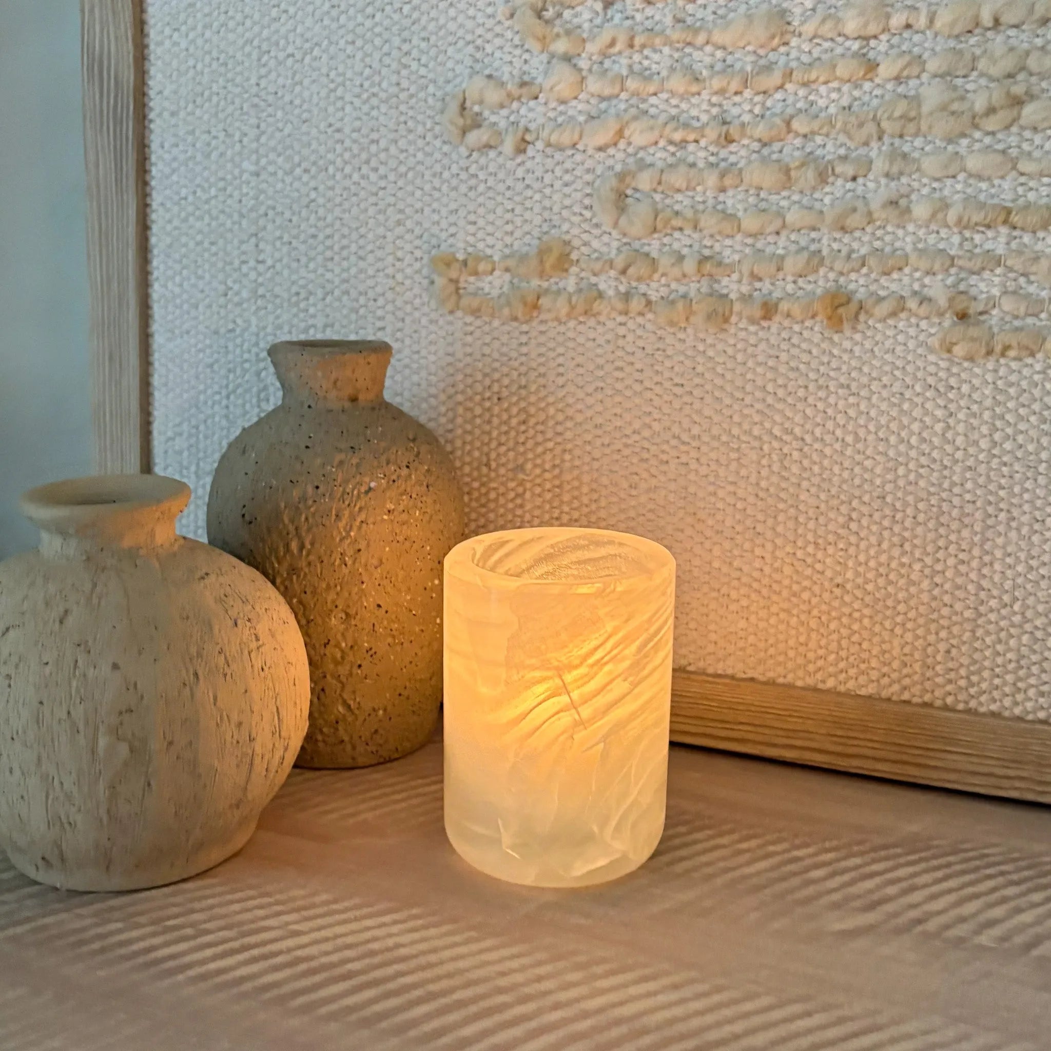 White Onyx Votive Candle Holder