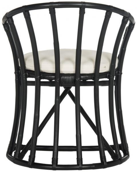 Safavieh Bates Black Rattan Accent Chair