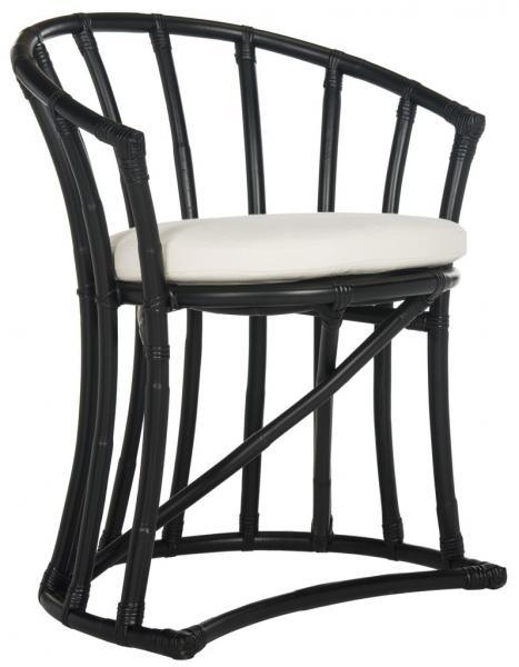 Safavieh Bates Black Rattan Accent Chair