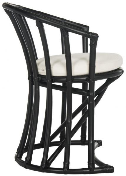 Safavieh Bates Black Rattan Accent Chair