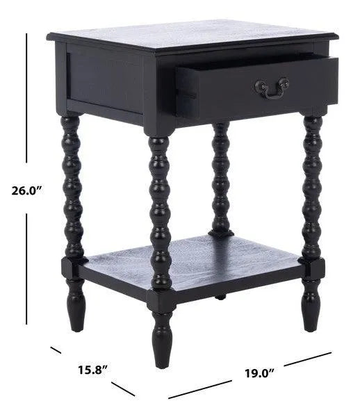 Safavieh Athena Classic Farmhouse Black Accent Table