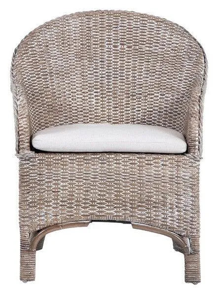 Safavieh Antonia Grey-White Wash Rattan Accent Chair