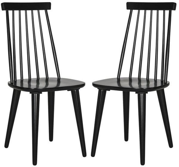 Safavieh Burris Sleek Black Windsor Side Dining Chair