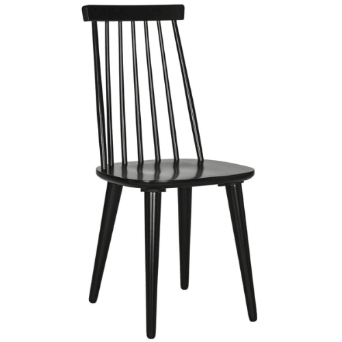 Safavieh Burris Sleek Black Windsor Side Dining Chair