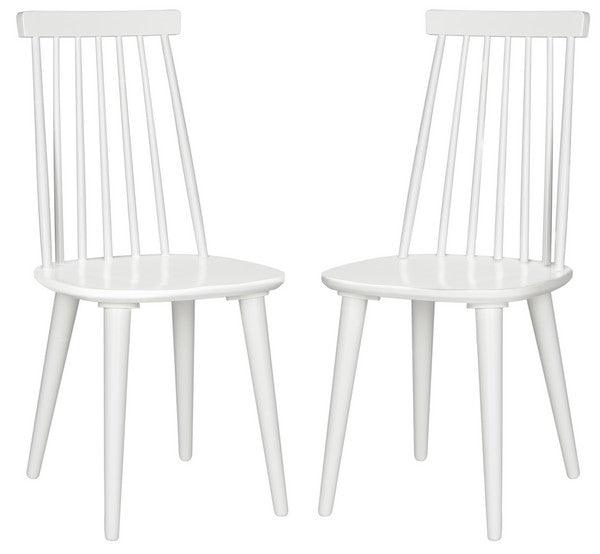 Safavieh Burris Sleek White Windsor Side Dining Chair