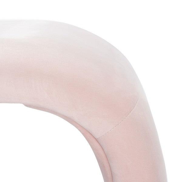 Safavieh Tenko Light Pink Velvet Bench