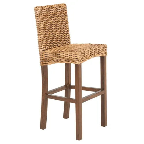 Safavieh Tobie Honey Brown Rattan Bar Stool