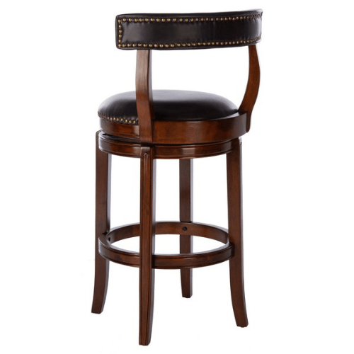 Safavieh Luigi Walnut Brown British Style Bar Stool