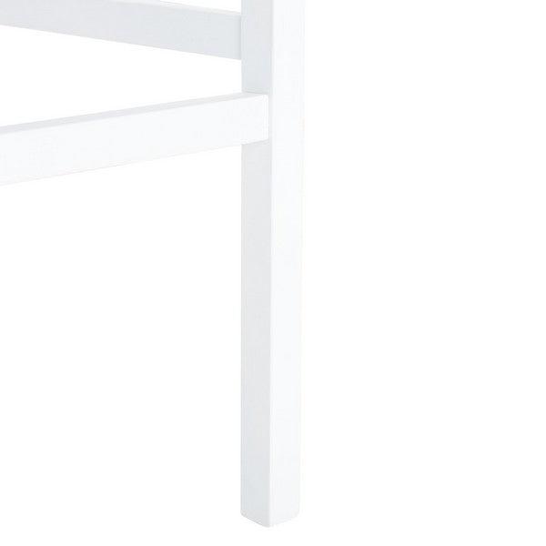 Safavieh Saito White-Natural Cane Low Back Bar Stool