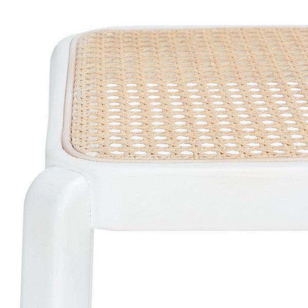 Safavieh Silus Cane White Backless Bar Stool