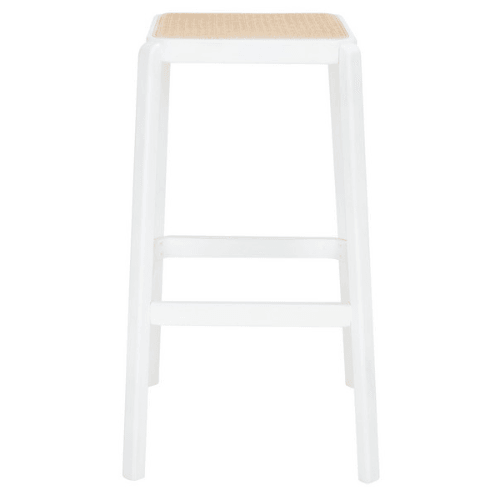 Safavieh Silus Cane White Backless Bar Stool