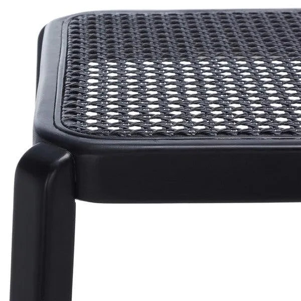 Safavieh Silus Black Backless Cane Bar Stool