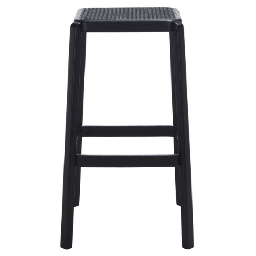 Safavieh Silus Black Backless Cane Bar Stool