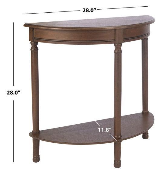 Safavieh Tinsley Brown Half Round Console Table