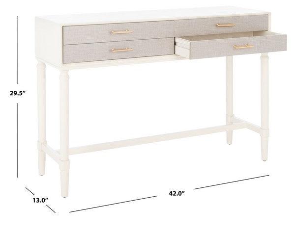 Safavieh Estella White Console Table