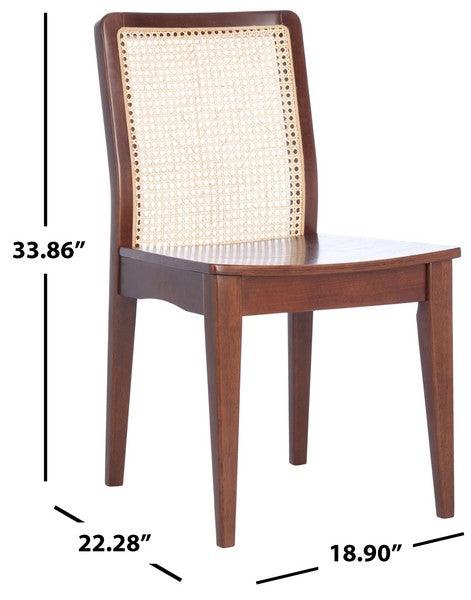 Safavieh Benicio Dark Brown-Natural Rattan Dining Chair (Set of 2)