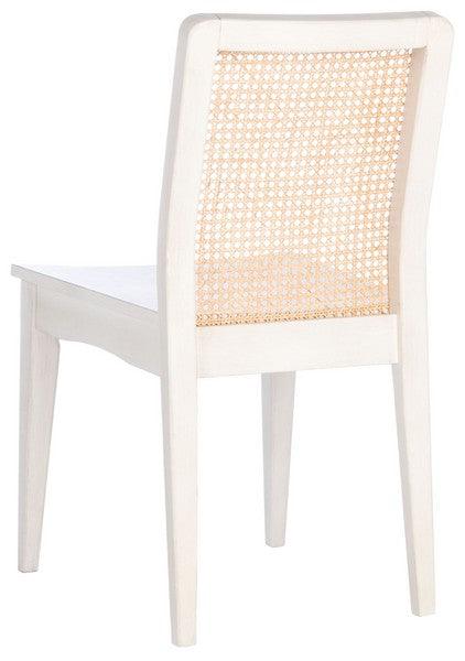 Safavieh Benicio White-Natural Cane Dining Chair (Set of 2)