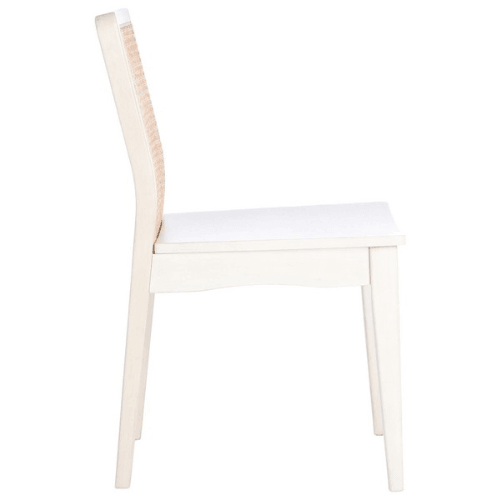 Safavieh Benicio White-Natural Cane Dining Chair (Set of 2)