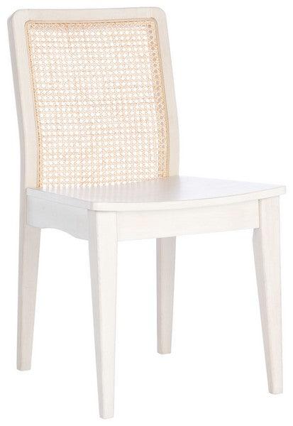 Safavieh Benicio White-Natural Cane Dining Chair (Set of 2)