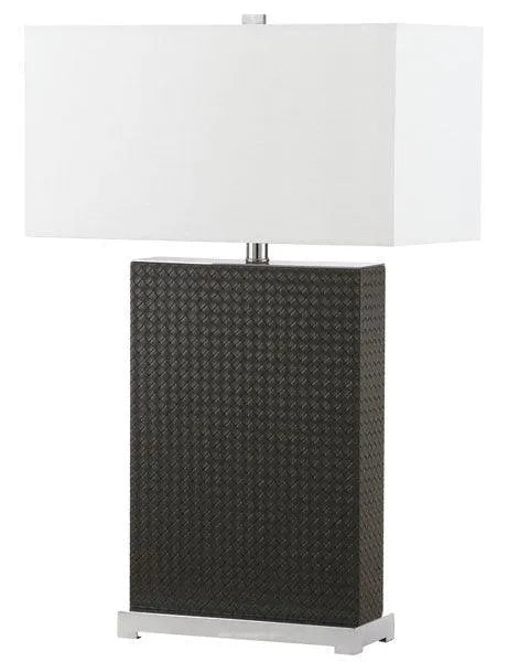 Safavieh Joyce Grey Faux Woven Leather Table Lamp (Set of 2)