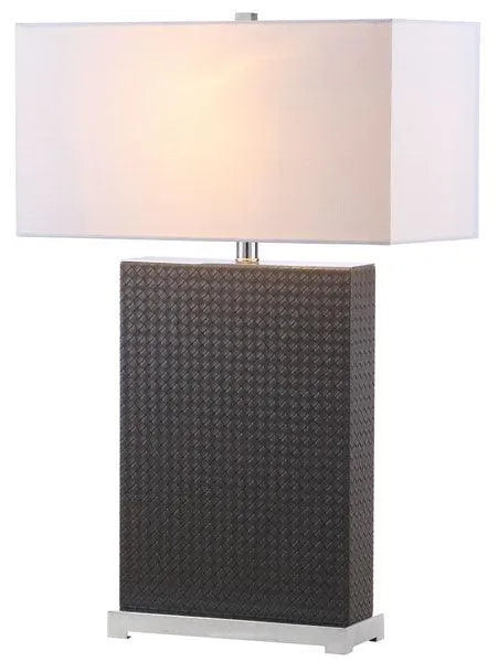 Safavieh Joyce Grey Faux Woven Leather Table Lamp (Set of 2)