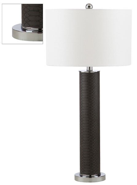 Safavieh Ollie Faux Grey Snakeskin Table Lamp (Set of 2)