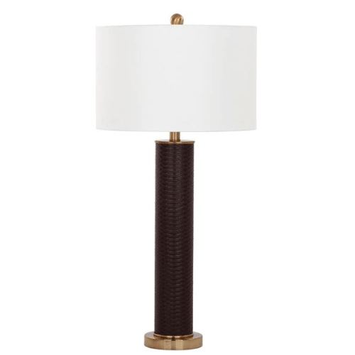 Safavieh London Brown Faux Snakeskin Table Lamp