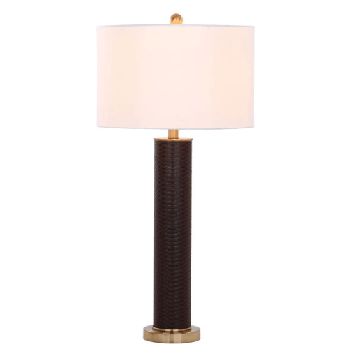 Safavieh London Brown Faux Snakeskin Table Lamp