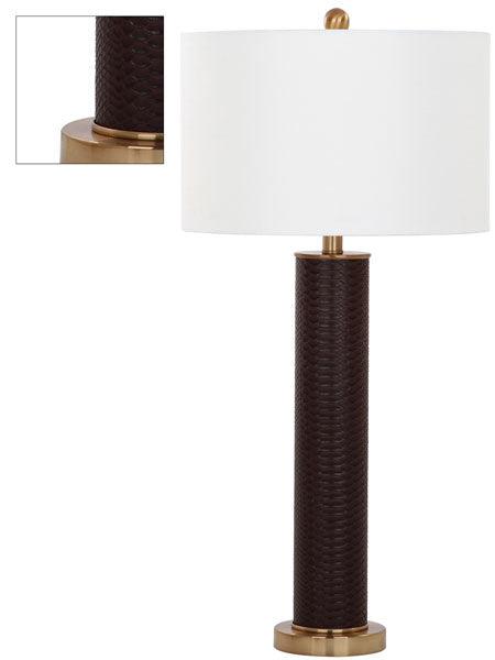 Safavieh London Brown Faux Snakeskin Table Lamp