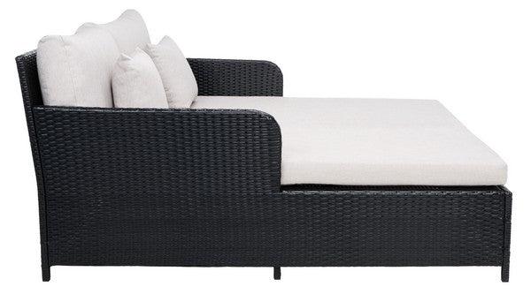 Safavieh Cadeo Black Wicker Poolside Daybed