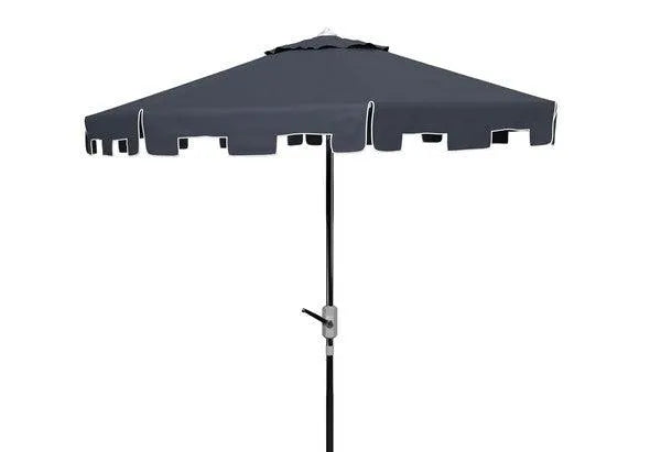 Safavieh Zimmerman Navy Market Umbrella With Flap (9ft)