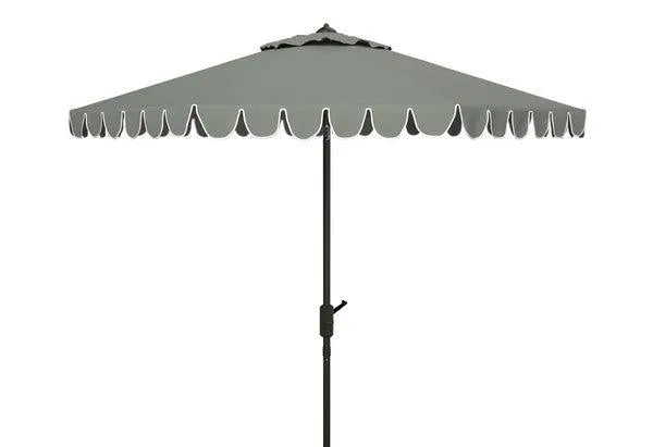 Safavieh Venice Grey Round Crank Umbrella (11ft)