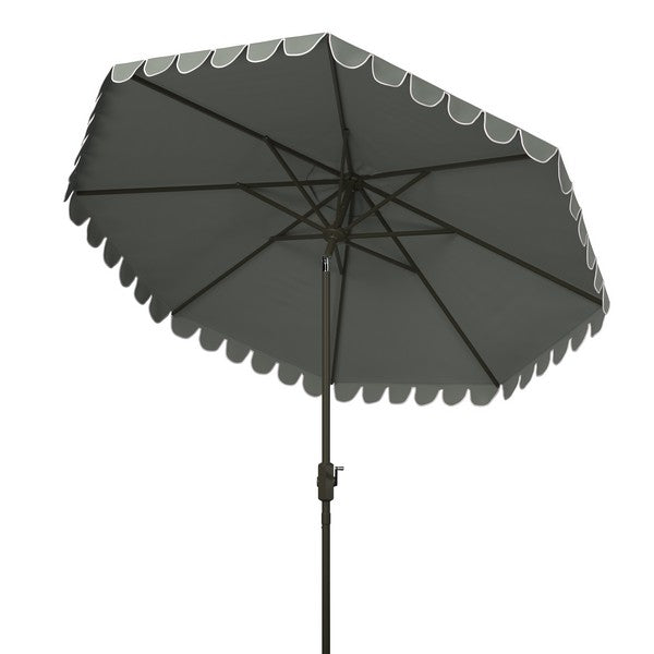 Safavieh Venice Grey Round Crank Umbrella (11ft)