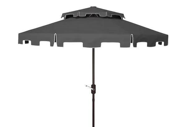 Safavieh European Grey Crank Umbrella With Flap (9ft)