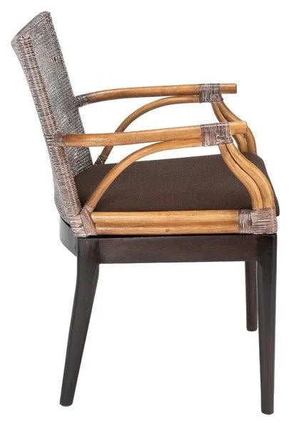 Safavieh Gianni British Colonial Brown Rattan Arm Chair