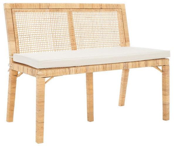 Safavieh Civility Natural Antique Webbing Rattan Sofa Bench