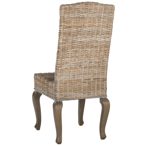 Safavieh Milos Grey Wicker Dining Chair (Set of 2)