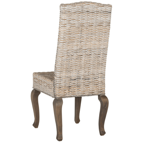 Safavieh Milos White Washed Wicker Dining Chair (Set of 2)