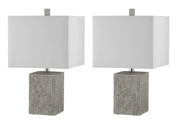 Safavieh Jaxon Grey Ceramic Table Lamp (Set o 2)